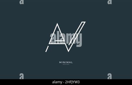 Buchstabensymbol Logo AV Stock Vektor