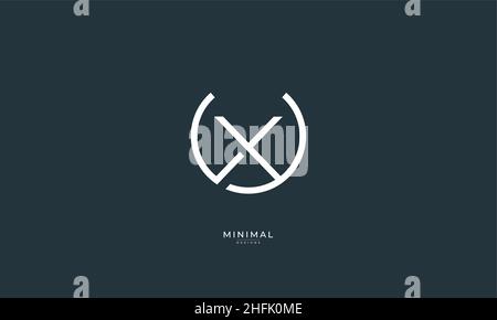 Alphabet Buchstabe Symbol Logo UX oder XU Stock Vektor