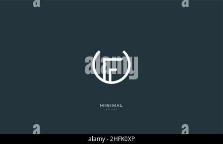 Buchstabensymbol UF oder FU Stock Vektor