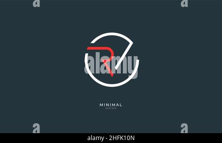 Buchstabensymbol Logo er oder RV Stock Vektor