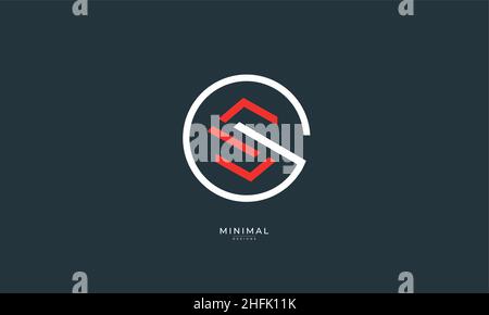 Buchstabensymbol GS oder SG Stock Vektor