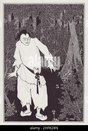 Ali Baba im Wald, 1897. Illustration für eine vorgeschlagene Ausgabe von The Forty Thieves. Veröffentlicht in „The Best of Beardsley“, herausgegeben von R. A. Walker, [The Bodley Head, London, 1948] Stockfoto