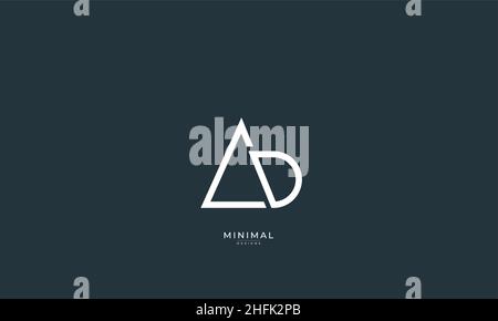 Buchstabensymbol Logo AD Stock Vektor