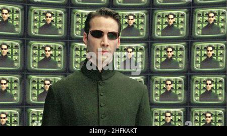 DER MATRIX 1999 Warner Bros. Film mit Keanu Reeves Stockfoto