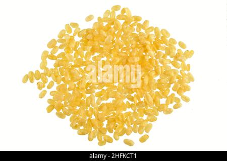 Draufsicht auf gefeuerte Mung Bean, Moong Dal Nimko oder Namkeen Stockfoto