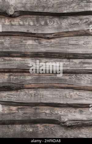 Rustikale alte verwitterte Holz oder Holzplanken Hintergrund Stockfoto