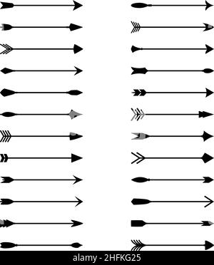 Satz von Pfeilen auf weißem Hintergrund, Vektorgrafik Stock Vektor