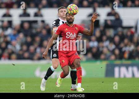 KIERAN TRIPPIER, EMMANUEL DENNIS, NEWCASTLE UNITED FC V WATFORD FC, 2022 Stockfoto