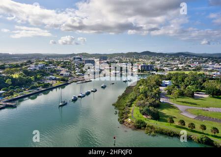 Luftaufnahme des Auckland Inlet Gladstone Queensland Australien Stockfoto