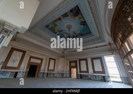 Verlassene Palast von Saddam Hussein in Babylon, Irak Stockfoto