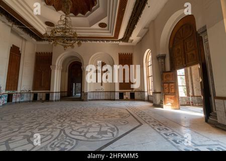 Verlassene Palast von Saddam Hussein in Babylon, Irak Stockfoto