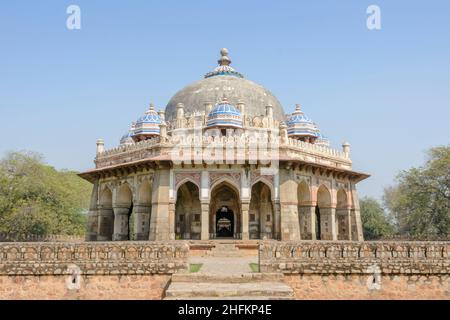 Grab von Isa Khan Niyazi im Humayun's Tomb Complex, Neu-Delhi, Indien, Südasien Stockfoto