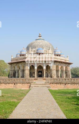 Grab von Isa Khan Niyazi im Humayun's Tomb Complex, Neu-Delhi, Indien, Südasien Stockfoto