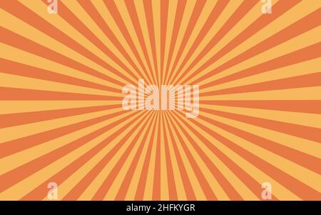 sunburst Vektor Hintergrund orange gelbe Farbe. Stock Vektor