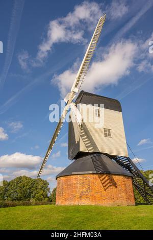 Mountnessing Windmühle an einem sonnigen Nachmittag Stockfoto