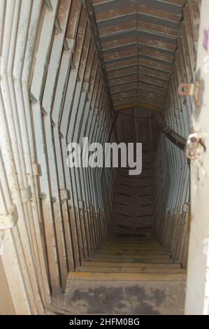 Militärbunker Access Point an der Grenze zwischen Israel und Syrien, Golan Höhe Stockfoto