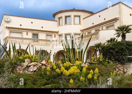 Mediterrane Villa in Colònia de Sant Jordi, Mallorca, Balearen, Spanien Stockfoto