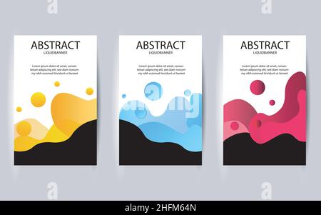 Business roll up Banner in flüssiger Farbe Broschüre Flyer Banner Design vertikale Vorlage Vektor, Cover-Präsentation abstrakt geometrischen Hintergrund, Modder Stock Vektor