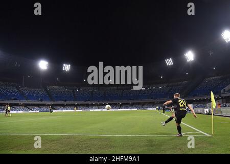 Cafaro/LaPresse 13. Juni 2020 Neapel, Italien Sportfußball Napoli vs Inter - Italienischer Pokal, Halbfinale 2. Etappe - San Paolo Stadion. Im Bild: Christian Eriksen (F.C. Internazionale Milano). Stockfoto