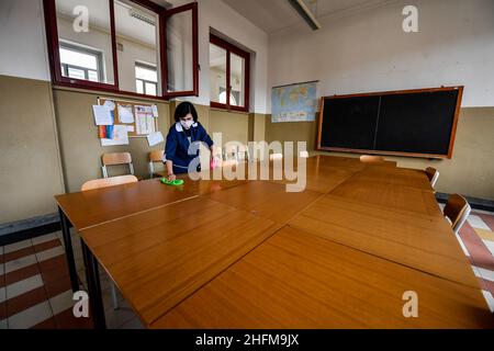 Claudio Furlan - LaPresse 15 June 2020 Milano (Italien) News Vorbereitungen für die Abitur bei Liceo Parini während des Coronavirus-Notfalls Stockfoto