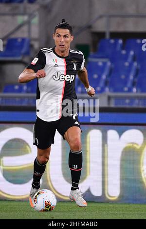 Foto Alfredo Falcone - LaPresse17/06/2020 Roma ( Italia)Sport CalcioJuventus - NapoliFiinale Coppa Italia Coca Cola 2019 2020 - Stadio Olimpico di RomaNella foto:ronaldoFoto Alfredo Falcone - LaPresse17/06/2020 Roma (Italien)Sport SoccerJuventus - NapoliItalienischer Coca-Cola-Cup Finale Match 2019 2020 - Olimpico-Stadion von Romain das Bild:ronaldo Stockfoto