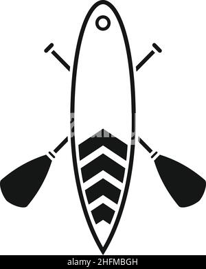 Erholung sup Symbol einfache Vektor. Paddelbrett. Stand Surf Stock Vektor