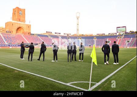 Massimo Paolone/LaPresse 22. Juni 2020 Bologna, Italien Sportfußball Bologna vs Juventus - Italienische Fußballmeisterschaft Liga A Tim 2019/2020 - stadio Renato Dall'Ara Stadion auf dem Bild: Die Spieler von Juventus vor dem Spiel Stockfoto