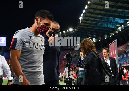 Massimo Paolone/LaPresse 22. Juni 2020 Bologna, Italien Sportfußball Bologna vs Juventus - Italienische Fußballmeisterschaft Liga A Tim 2019/2020 - stadio Renato Dall'Ara Stadion im Bild: Maurizio Sarri (Juventus F.C.) am Ende des Spiels Stockfoto