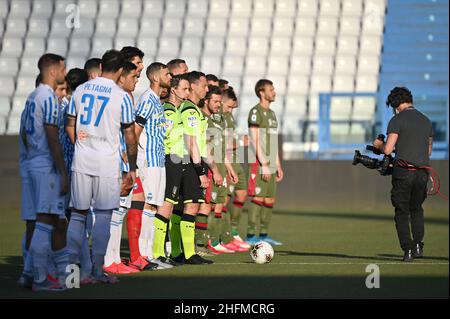 Massimo Paolone/LaPresse 23. Juni 2020 Ferrara, Italien Sportfußball Spal vs Cagliari - Italienische Fußballmeisterschaft League A Tim 2019/2020 - Stadion Paolo Mazza im Bild: Line up Stockfoto