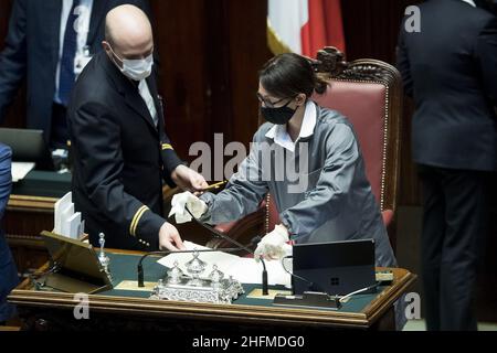 Roberto Monaldo / LaPresse 24-06-2020 Abgeordnetenkammer Rom (Italien) - Dekret des Justizrechts Stockfoto