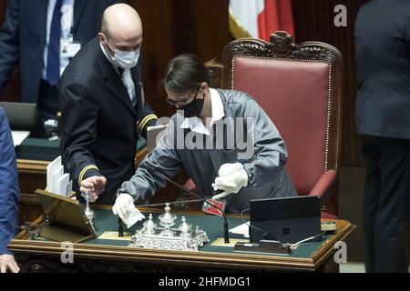 Roberto Monaldo / LaPresse 24-06-2020 Abgeordnetenkammer Rom (Italien) - Dekret des Justizrechts Stockfoto