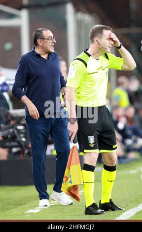 LaPresse - Tano Pecoraro 30 Juni 2020 Stadt Genua - (Italien) Sport Soccer Genua vs Juventus Italienische Fußball-Meisterschaft Liga A Tim 2019/2020 - "Luigi Ferraris" Stadion im Bild: sarri maurizio Stockfoto