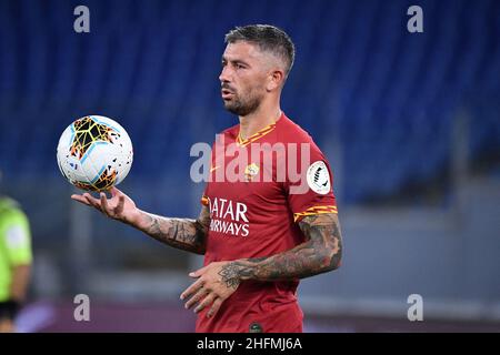 Alfredo Falcone - LaPresse 02/07/2020 Roma (Italien) Sport Soccer Roma - Udinese Italian Football Championship League A Tim 2019 2020 - Olimpico Stadium of Roma im Bild:aleksandar kolarov Stockfoto