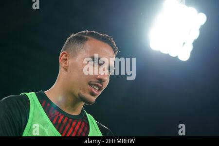 LaPresse - Spada Juli 12th , 2020 Neapel ( Italien ) Sport Soccer A.C. Mailand- Saison 2019-2020 - Serie A Napoli vs AC Mailand im Bild : Bennacer Stockfoto