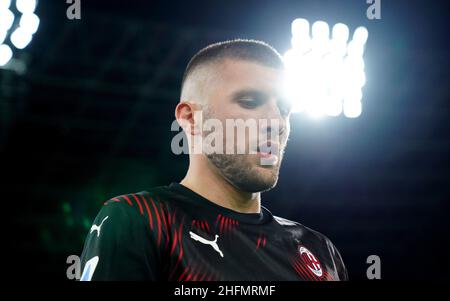 LaPresse - Spada Juli 12th , 2020 Neapel ( Italien ) Sport Soccer A.C. Mailand- Saison 2019-2020 - Serie A Napoli vs AC Mailand im Bild : Ante rebic Stockfoto