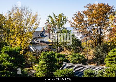 Weltkulturerbe: Burg Nijo (Nijo-jo), Kyoto, Japan. Erbaut 1603 und fertiggestellt 1626. Residenz des ersten Tokugawa Shogun Ieyasu. Das ist es Stockfoto