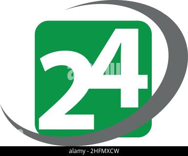 24-Stunden-Zeichen, rund um die Uhr, Symbol, Taste Stock Vektor