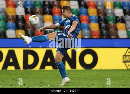 Andrea Bressanutti/LaPresse 23. Juli 2020 Udine, Italien Sportfußball Udinese vs Juventus - Italienische Fußballmeisterschaft League A Tim 2019/2020 - Dacia Arena Stadium im Bild: Matthils de ligt Stockfoto