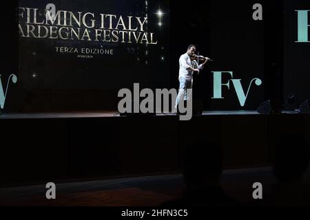 LaPresse - Fabio Ferrari 24. Juli 2020 Cagliari, Italien Unterhaltung am zweiten Abend "Filming Italy Sardegna Festival" - Ausgabe 3rd. Im Bild: Abendshow im al Forte Village di Santa Margherita di Pula Stockfoto