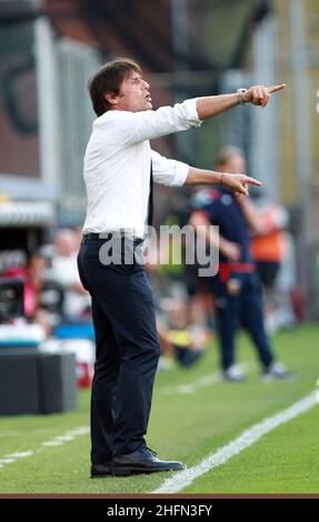 LaPresse - Tano Pecoraro 25 Juli 2020 Stadt Genua - (Italien) Sport Soccer Genua vs Inter Italienische Fußball-Meisterschaft Liga A Tim 2019/2020 - "Luigi Ferraris" Stadion auf dem Bild: conte antonio Stockfoto