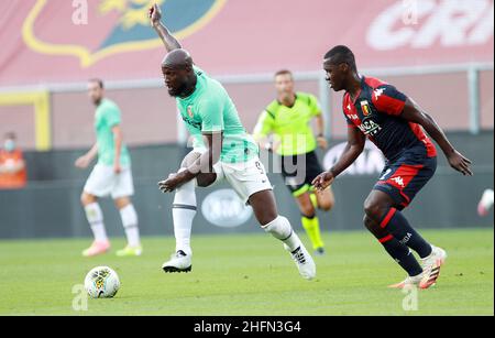 LaPresse - Tano Pecoraro 25 Juli 2020 Stadt Genua - (Italien) Sport Soccer Genua vs Inter Italienische Fußball-Meisterschaft Liga A Tim 2019/2020 - "Luigi Ferraris" Stadion im Bild: lukaku Stockfoto