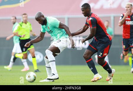 LaPresse - Tano Pecoraro 25 Juli 2020 Stadt Genua - (Italien) Sport Soccer Genua vs Inter Italienische Fußball-Meisterschaft Liga A Tim 2019/2020 - "Luigi Ferraris" Stadion im Bild: lukaku Stockfoto