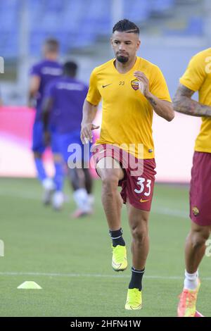 Fabio Rossi/AS Roma/LaPresse 26/07/2020 Rom (Italien) Sport Soccer Roma-Fiorentina Italienische Fußballmeisterschaft Liga Serie A Tim 2019/2020 - Olympiastadion im Bild: Bruno Peres Stockfoto