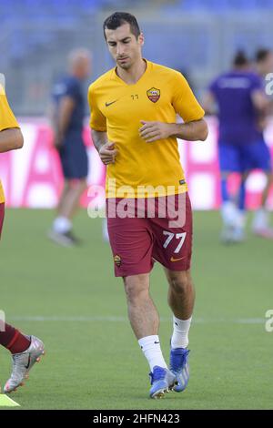 Fabio Rossi/AS Roma/LaPresse 26/07/2020 Rom (Italien) Sport Soccer Roma-Fiorentina Italienische Fußballmeisterschaft Liga Serie A Tim 2019/2020 - Olympiastadion im Bild: Henrikh Mkhitaryan Stockfoto