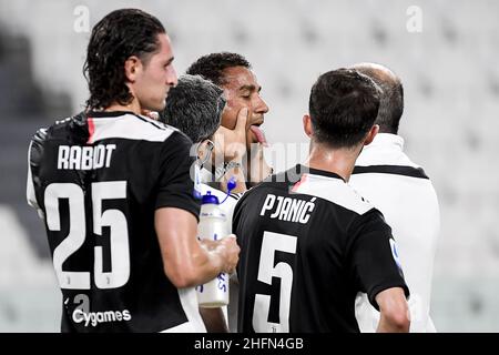 Marco Alpozzi/LaPresse 26. Juli 2020 Turin, Italien Sportfußball Juventus vs Sampdoria - Italienische Fußballmeisterschaft Liga A Tim 2019/2020 - Allianz Stadion auf dem Bild: Danilo (Juventus F.C.); Stockfoto