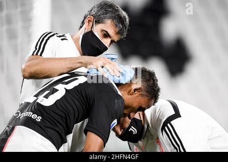 Marco Alpozzi/LaPresse 26. Juli 2020 Turin, Italien Sportfußball Juventus vs Sampdoria - Italienische Fußballmeisterschaft Liga A Tim 2019/2020 - Allianz Stadion auf dem Bild: Danilo (Juventus F.C.); Stockfoto