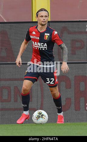 LaPresse - Tano Pecoraro 25 Juli 2020 Stadt Genua - (Italien) Sport Soccer Genua vs Inter Italienische Fußball-Meisterschaft Liga A Tim 2019/2020 - "Luigi Ferraris" Stadion auf dem Bild: ankersen peter Stockfoto