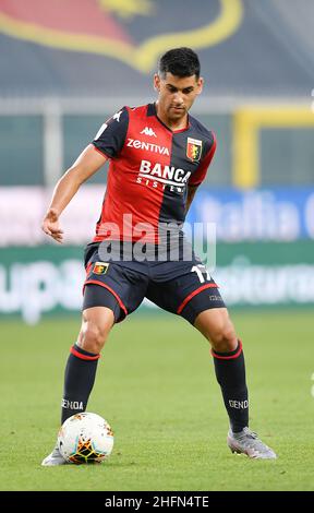 LaPresse - Tano Pecoraro 25 Juli 2020 Stadt Genua - (Italien) Sport Soccer Genua vs Inter Italienische Fußball-Meisterschaft Liga A Tim 2019/2020 - "Luigi Ferraris" Stadion auf dem Bild: romero cristian Stockfoto