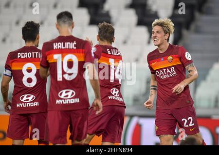 Fabio Rossi/AS Roma/LaPresse 01/08/2020 Turin (Italien) Sport Soccer Juventus-Roma Italienische Fußballmeisterschaft League Serie A Tim 2019/2020 - Allianz Stadium im Bild: Stockfoto