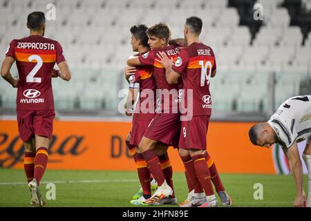 Fabio Rossi/AS Roma/LaPresse 01/08/2020 Turin (Italien) Sport Soccer Juventus-Roma Italienische Fußballmeisterschaft League Serie A Tim 2019/2020 - Allianz Stadium im Bild: Stockfoto